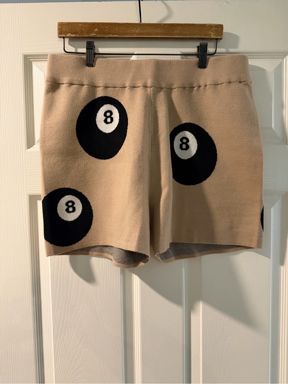 Dressed in Lala Beige 8-Ball Knit Women’s Shorts - Picture 1 of 2